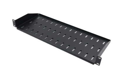 Полка консольная 19", 1U, 200 мм, черная