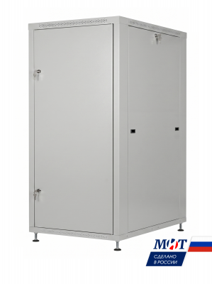 Шкаф телекоммуникационный напольный ШТН 19" МИТ-22.60.80.CMM дверь перед металл зад.металл (корпус 1мм)