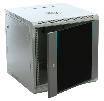 Шкаф телекоммуникационный 19 дюймов 12U 600x600мм настенный серый