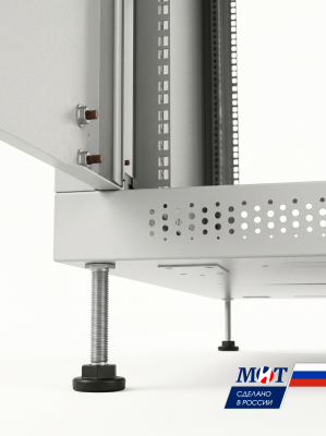 Шкаф телекоммуникационный напольный ШТН 19" МИТ-42.60.80.СММ дверь перед металл зад.металл (корпус 1мм)