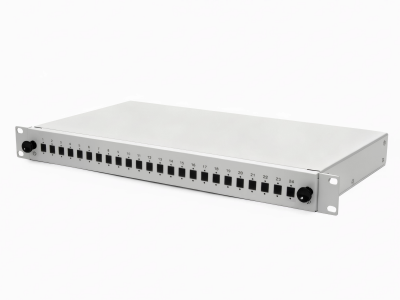 Оптический кросс выдвижной 19" на 24 SC/LC адаптеров