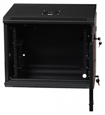 Шкаф телекоммуникационный 19 дюймов 12U 600x540мм настенный черный 